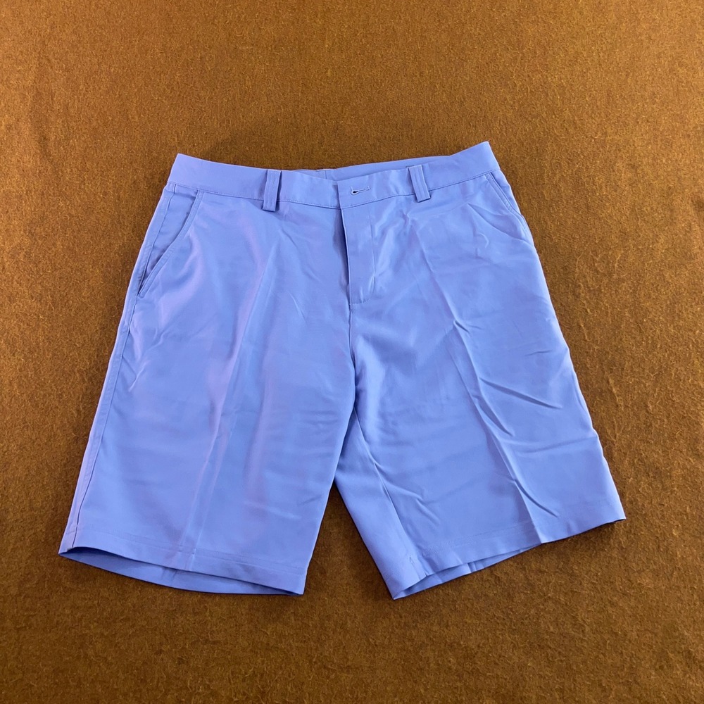 Adidas Mens 35 Blue Climalite Performance Golf Shorts
